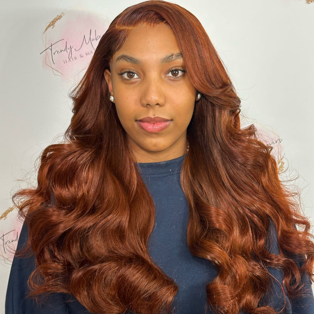 Nafeesa Ginger Bouncy Curly Wig